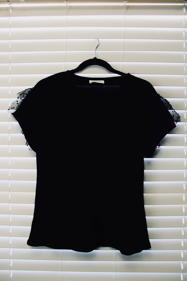 Flutter Me Black Top