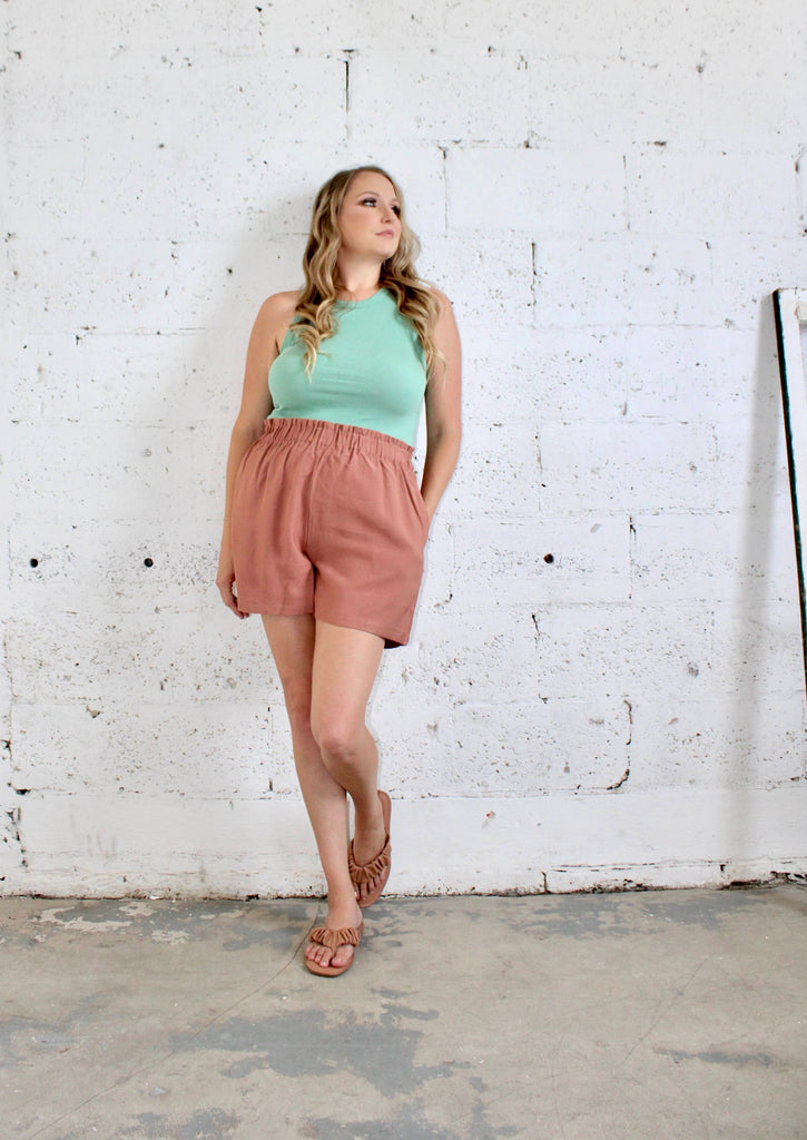 Rust colored shorts new arrivals