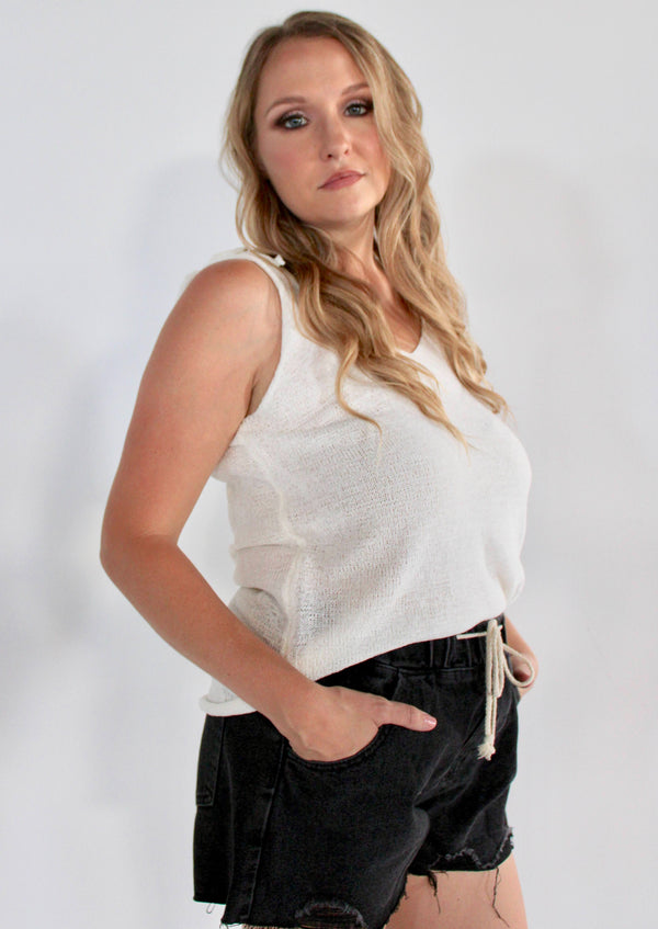 Black Denim Shorts