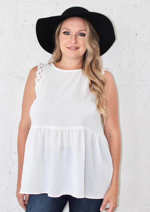Postpartum and Breastfeeding Friendly White Blouse